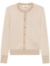 Fendi Ff Wool Cardigan In Brown