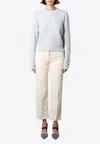 Fendi Ff Wool And Cashmere Crop Sweater