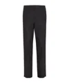 Fendi Logo Patch Casual Pants In Black