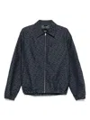 Fendi Embroidered Denim Bomber Jacket