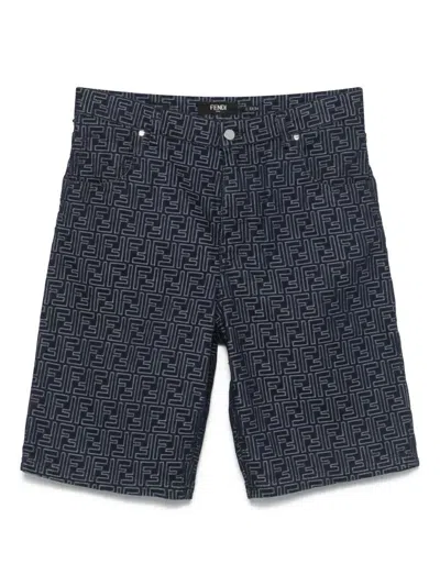 Fendi Short Jeans In Blue