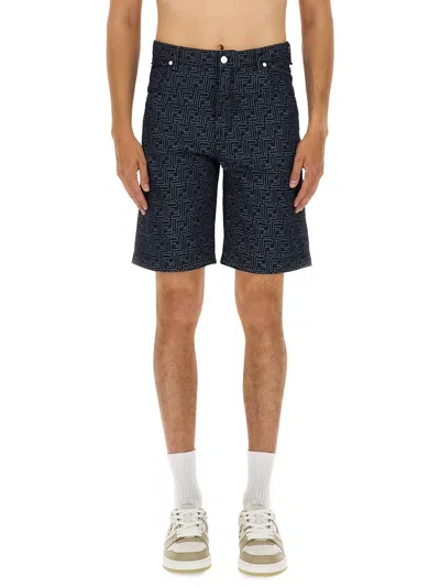 Fendi Short Jeans In Blue