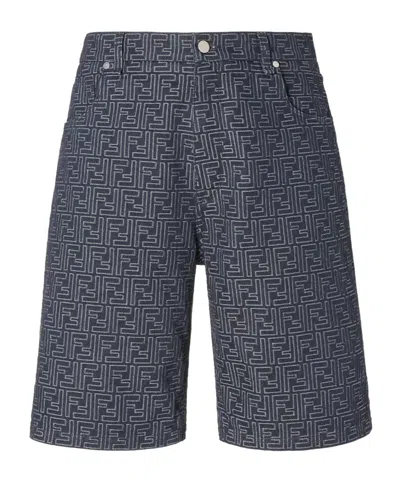 Fendi Short Jeans In Blue