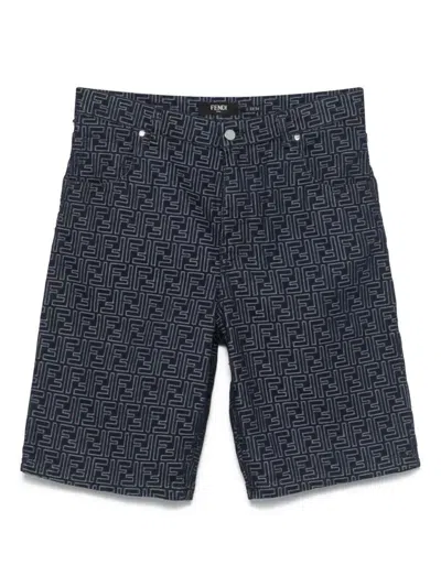 Fendi Short Jeans In Blue