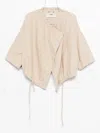 Fendi Women Ff Cotton And Linen Jacket In Neutral