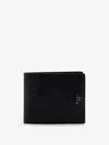 Fendi Ff Jacquard Fabric And Leather Bifold Wallet In Black