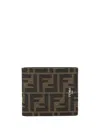 Fendi Ff Jacquard Fabric Bi-fold Wallet Accessories