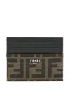 Fendi Ff Jacquard Fabric Card Holder Accessories