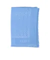 Fendi Ff-jacquard Fringed Scarf In Blue