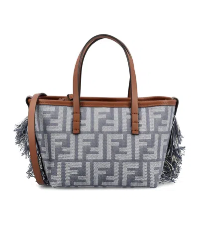 Fendi Ff Jacquard Fringed Tote Bag