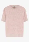 Fendi Women Ff Wool And Silk Sweater In Pink
