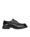 Fendi Black Leather Lace-ups In Black
