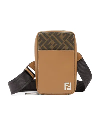 Fendi Brown Fabric Phone Case