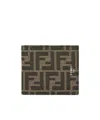 Fendi Bi-fold Wallet Jacquard Accessories In Black