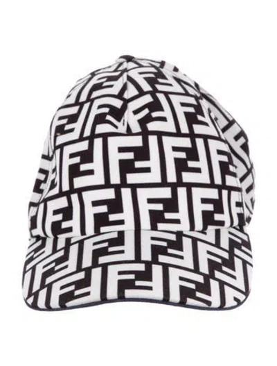 Pre-owned Fendi Ff Jacquard Logo Baseball Cap In Multi