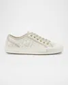 Fendi Women Embroidered Nylon Blend Dominio Sneakers In Neutral