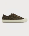 FENDI FF JACQUARD LOW-TOP SNEAKERS