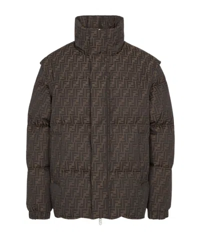 FENDI FENDI FF JACQUARD PUFFER JACKET