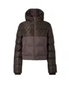 Fendi Women Brown Down Jacket With Drawstring Hood And Ff Motif In Tech Fabric Woman In Brown