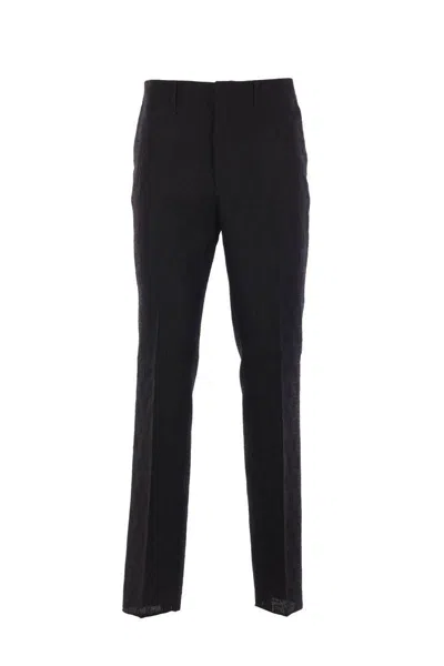 Fendi Ff Jacquard Pants In Black