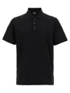 Fendi Ff Piquet Jacquard Polo Shirt In Black