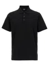 Fendi Ff Piquet Jacquard Polo Shirt In Black