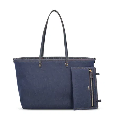 Fendi Ff Jacquard Reversible Tote Bag In Blue