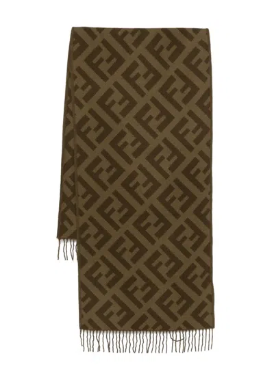 Fendi Ff Scarf In Green