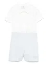 Fendi Ff-jacquard Shirt And Shorts Set In Blue