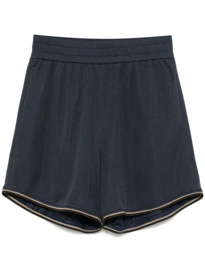 Fendi Shorts Aus Ff-jacquard In Blue