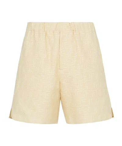 FENDI FENDI FF JACQUARD BERMUDAS SHORTS