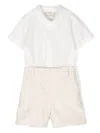 Fendi Ff-jacquard Shorts Set In White
