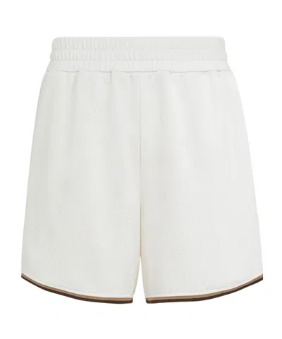 Fendi Ff Jacquard Shorts In Mousse