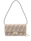 Fendi Ff-jacquard Shoulder Bag In Brown