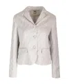 Fendi Crepe Satin Blazer In Nude