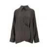 Fendi Women Silk Jacquard Shirt In Black