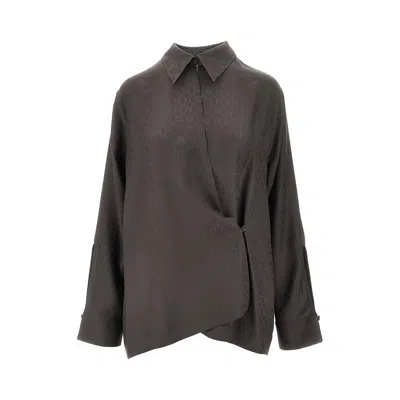 FENDI FF JACQUARD SILK SHIRT
