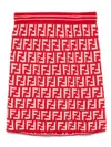 Fendi Elastic Waist Skirt In Red