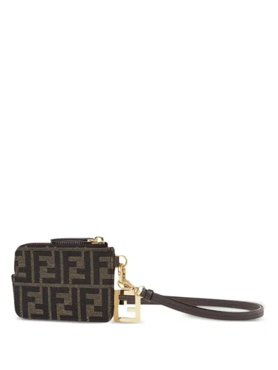Fendi Ff Jacquard Smartphone Case In Black