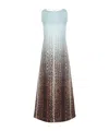 Fendi Silk Midi Dress With Gradient Design In Multicolor