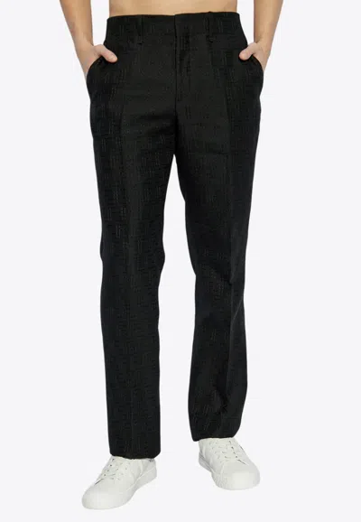 Fendi Ff Jacquard Straight-leg Pants