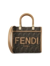 FENDI FENDI FF JACQUARD SUNSHINE SMALL TOP HANDLE BAG