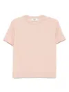Fendi Peach Crewneck Cropped T-shirt