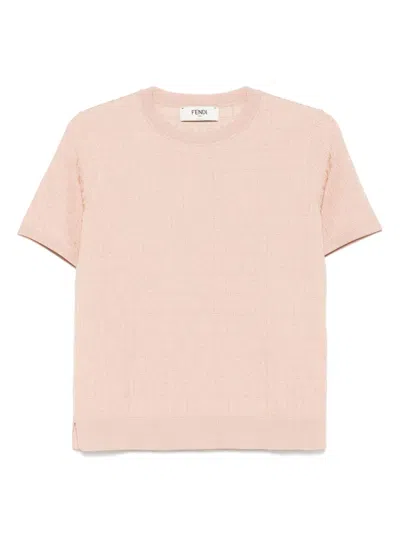 FENDI FF-JACQUARD T-SHIRT