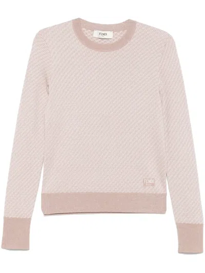 Fendi Ff-jacquard T-shirt In Multicolor
