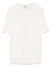 Fendi Ff Cotton And Viscose Short Sleeved Jumper In White