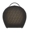 Fendi Ff Jacquard Travel Hat Box In Black