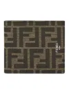 Fendi Bi-fold Jacquard Wallet In Brown