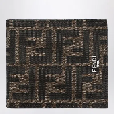 Fendi Ff Jacquard Wallet Men In Black