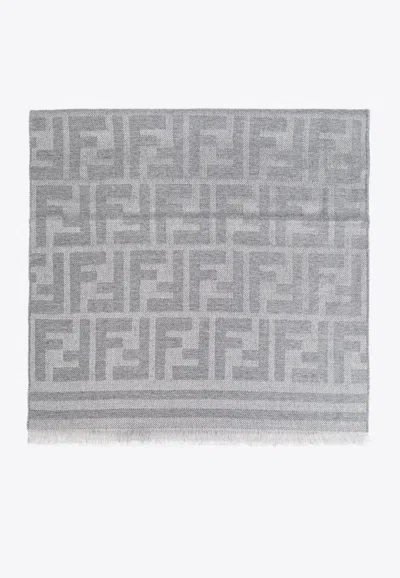 Fendi Ff Jacquard Wool Scarf